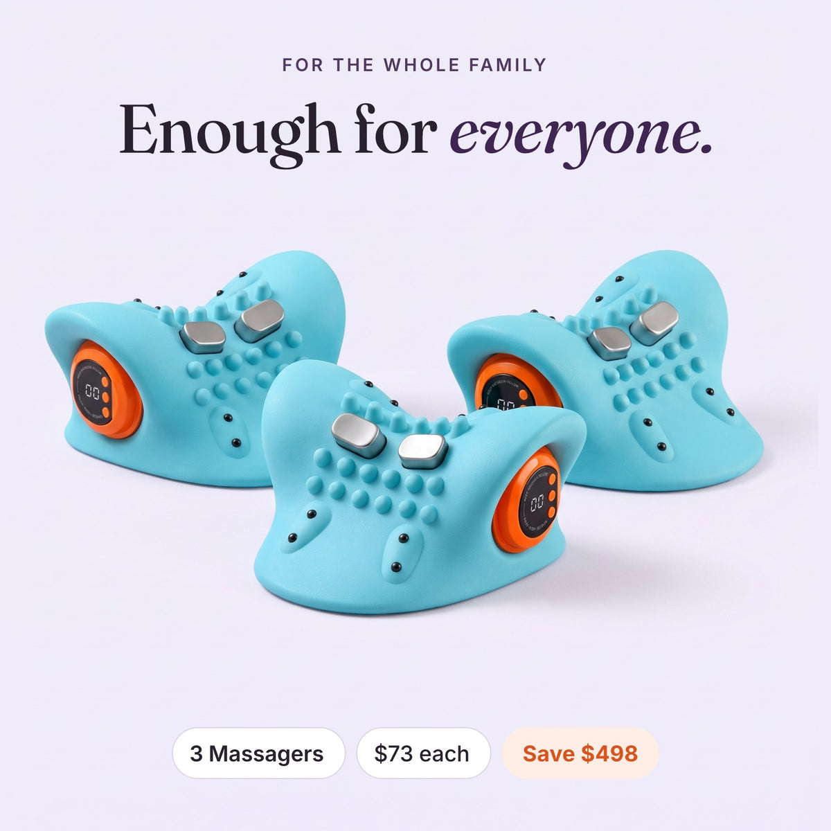 Three Mirmae massagers